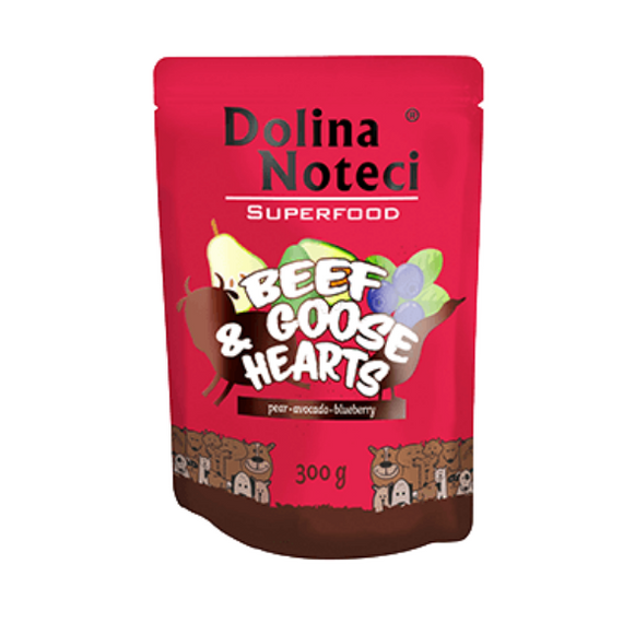 Dolina Noteci Superfood wołowina i serca gęsi 300g karma dla psów dorosłych