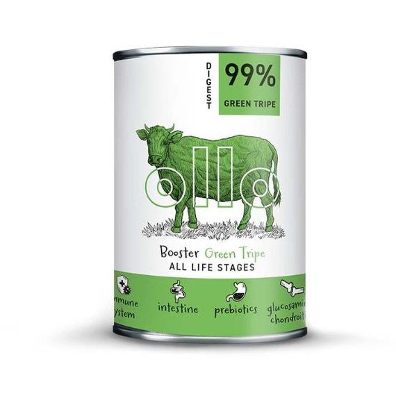Ollo Booster Green Tripe mokra karma dla psa - zielone żwacze 400g