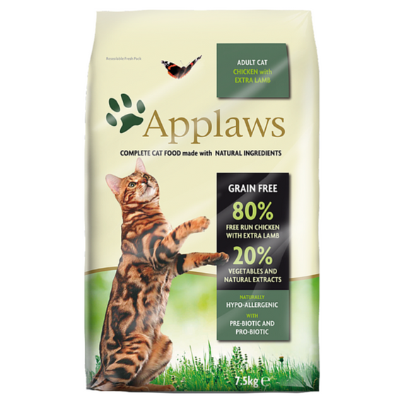 Karma dla dorosłych kotów z kurczakiem i jagnięciną Applaws Adult Cat Chicken & Lamb, op. 400 g