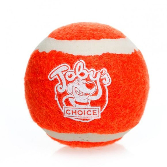 Piłka tenisowa z piszczałką Toby's Choice duża 2 sztuki