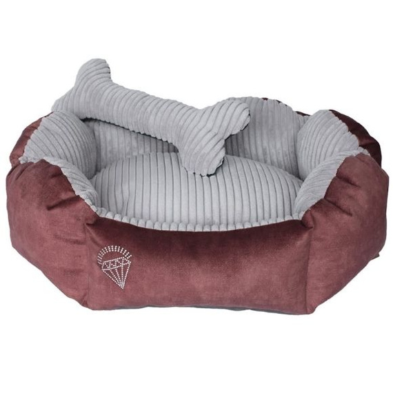 Lauren design Diana legowisko dla psa lub kota bordowe