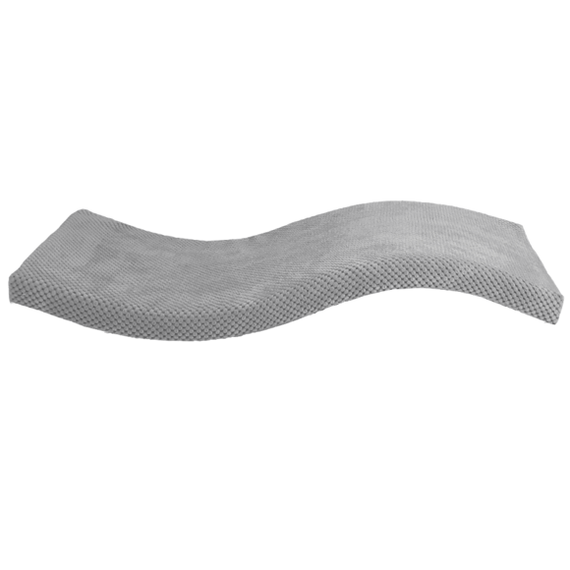 Półka dla kota FALA 75 symetryczna lewa kolor popielaty jasny