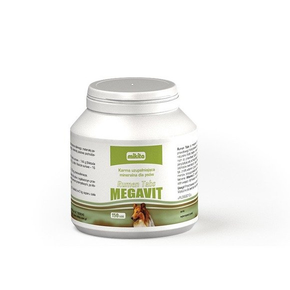 Mikita Pet Calcium megavit wapno dla psów 150 tabletek 