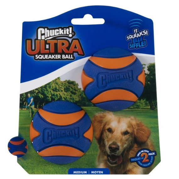 Chuckit! Ultra Squeaker Ball Medium 2 sztuki