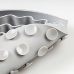 DUVO+ miska spowalniająca trzystrefowa dla psa 20,5 × 20,5 × 2,5 cm – szara