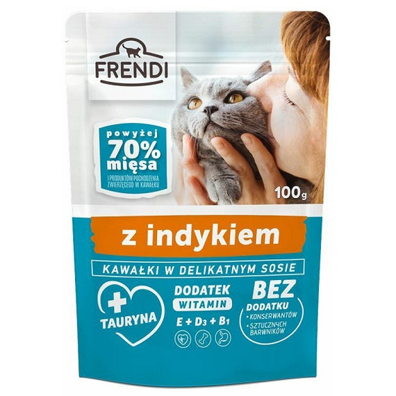 Frendi Indyk w sosie - mokra karma dla kota 100g