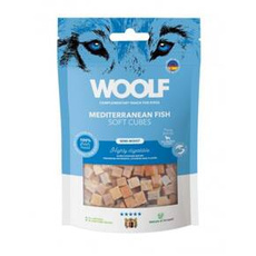 Woolf Soft Cubes Mediteranean Fish Monoprotein - przysmaki dla psa z ryb śródziemnomorskich, 100 g