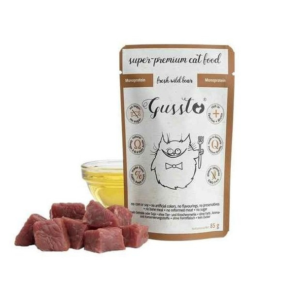Gussto Fresh Wild Boar saszetka 85g karma dla kota - dzik