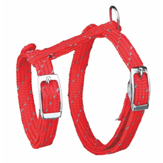 Szelki odblaskowe dla małych kotów i kociąt regulowane, ze smyczą - Trixie