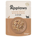 Applaws pierś z kurczaka z dzikim ryżem w bulionie 70 g – mokra karma dla kotów