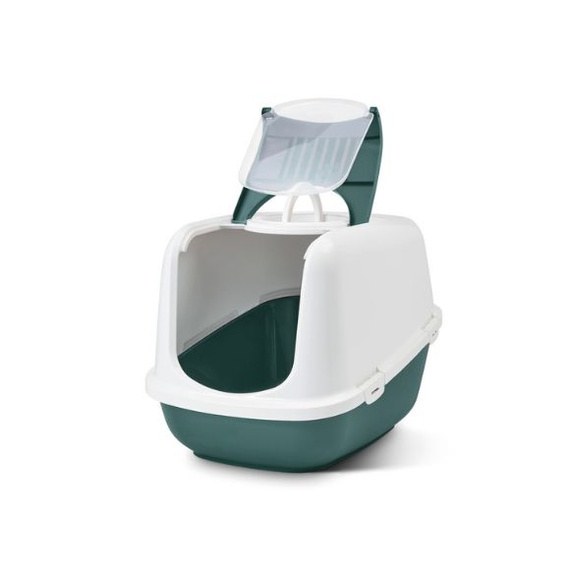 Savic Nestor Jumbo - duża toaleta dla kota w kolorze Nordic Green