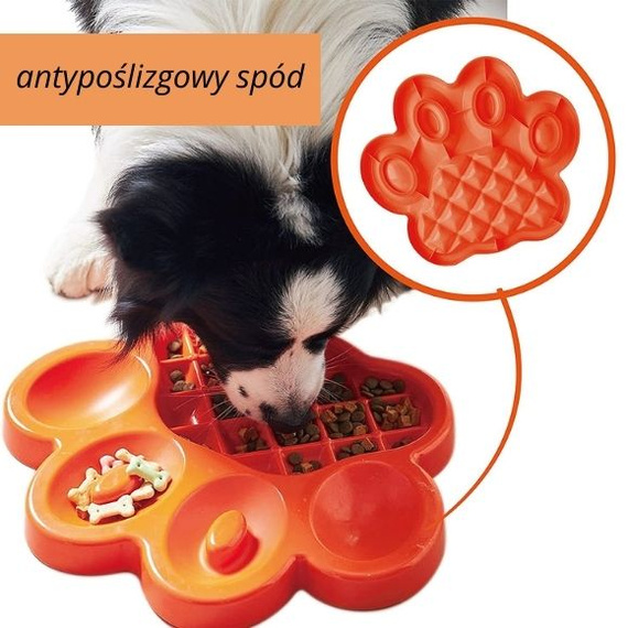 Pet Dream House PAW Slow Feeder Easy miska spowalniająca pomarańczowa