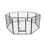 Kojec Metalowy 8 Paneli 80x60 cm – Składany, Czarny