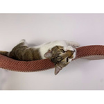 Cat's Atelier Półka na ścianę dla kota fala symetryczna lewa 75cm - ceglany brąz