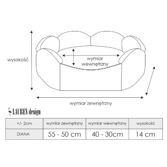 Lauren design Diana legowisko dla psa lub kota wrzosowe