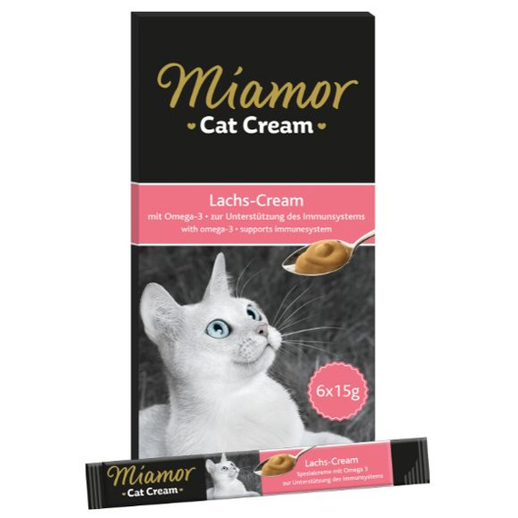 Miamor Cat Cream przysmak krem z łososiem dla kota 6x15g