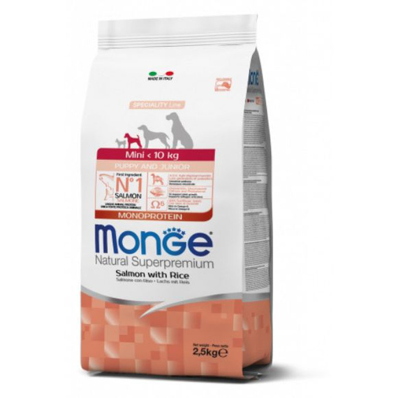 Monge Mini Puppy Monoprotein Salmon karma dla szczeniąt 2,5kg