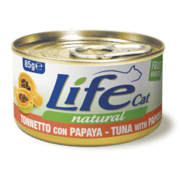 Life Cat Natural Tuńczyk z Papayą mokra karma dla kota puszka 85g