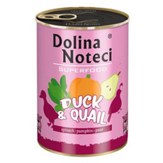 Dolina Noteci Superfood kaczka i przepiórka 400 g karma dla psów dorosłych