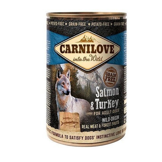 Carnilove Salmon and Turkey - łosoś z indykiem karma dla psa puszka 400g