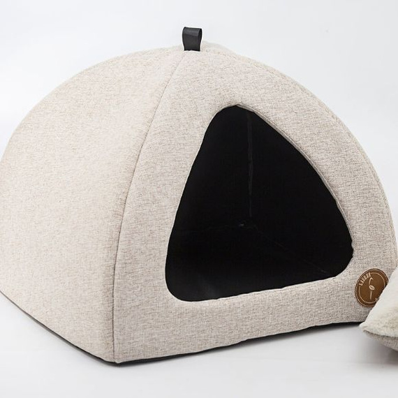 Budka dla kota lub psa 40x40cm beżowa Lauren Design BELLA Natura