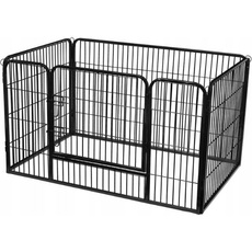 Kojec Metalowy 8 Paneli 80x60 cm – Składany, Czarny