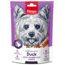 Wanpy Duck Jerky & Rawhide Wraps kostki ze skóry wołowej owinięte filetem z kaczki