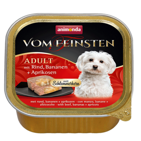 Animonda Vom Feinsten wołowina, banan, morele karma dla psów dorosłych tacka 150 g