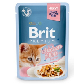 Brit Premium Cat Chicken Fillets KITTEN sos 85g filety z kurczaka w sosie - karma dla kociąt