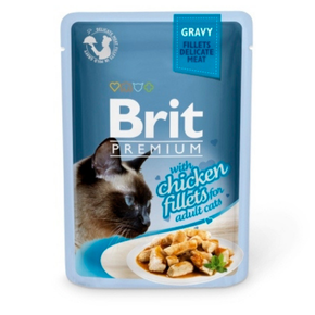 Brit Premium Cat Chicken Fillets sos 85g filety z kurczaka w sosie - karma dla kotów dorosłych