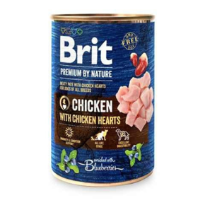 Brit Premium by Nature Chicken, Chicken Hearts wilgotna karma dla psów, 400g