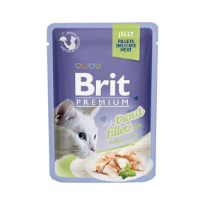 Brit Premium fileciki z pstrąga w galarecie karma dla kota 85g