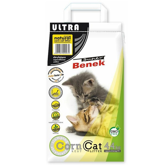 Super Benek Corn Ultra naturalny 7l żwirek kukurydziany Zooglobe.pl