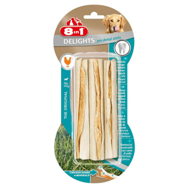 8in1 Delights Pro Dental Sticks - pałeczki do żucia z mięsem z kurczaka