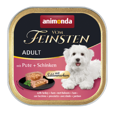 Animonda Vom Feinsten Dog Adult indyk z szynką karma dla psów dorosłych tacka 150g