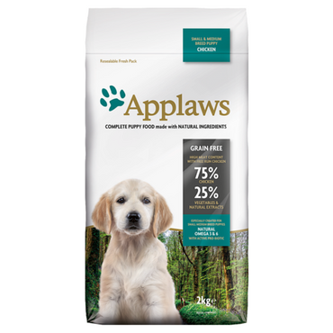 Applaws Small & Medium Breed Puppy Chicken karma dla szczeniąt małych i średnich ras, 2 kg