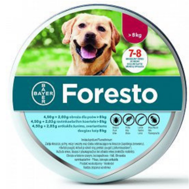 Bayer Foresto obroża przeciw kleszczom i pchłom dla psów o wadze powyżej 8 kg