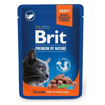 Brit Premium by Nature Cat Sterilised 100g łosoś w sosie