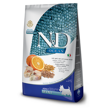 Farmina N&D Ocean Cod, Spelt, Oats and Orange Adult Mini 2,5kg