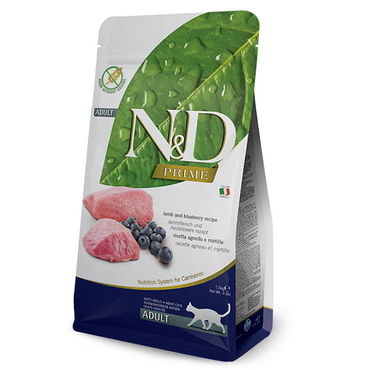 Farmina N&D Prime Cat Lamb and Blueberry 1,5kg - karma dla kotów dorosłych