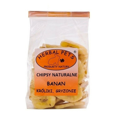 Herbal Pets Chipsy bananowe dla królików i gryzoni 75g  