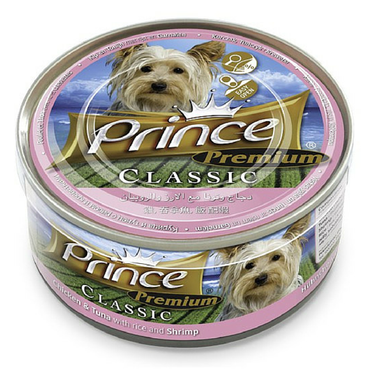 Prince Premium Classic Kurczak, Tuńczyk, Krewetki - karma dkla psów, puszka 170g