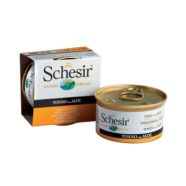 Schesir naturalna karma dla kotów tuńczyk z aloesem w puszce 85g