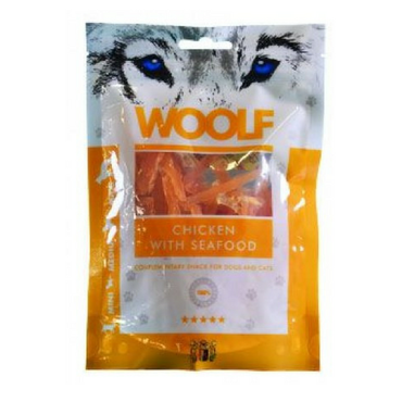 Woolf Chicken Seafood - przysmaki dla psa z kurczaka, op. 100 g