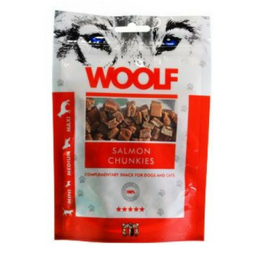 Woolf Salmon Chunkies  - przysmaki dla psa z łososia, op. 100 g