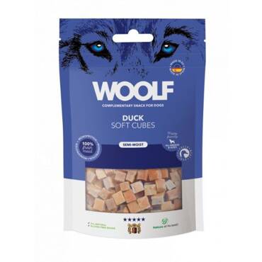 Woolf Soft Cubes Duck Monoprotein - przysmaki dla psa z kaczki, 100 g