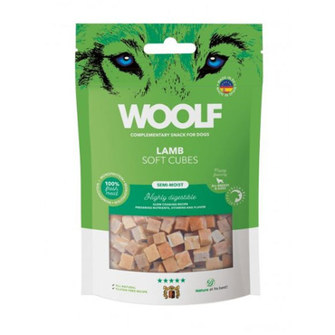 Woolf Soft Cubes Lamb Monoprotein - przysmaki dla psa z jagnięciny, 100 g