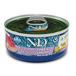 Farmina N&D Cat Natural Tuna & Shrimp karma dla kotów, tuńczyk krewetki 12x70g